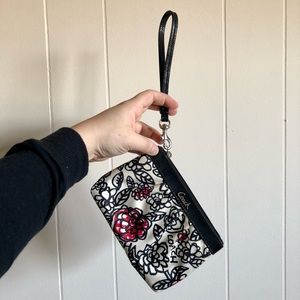 Coach Poppy print wristlet
